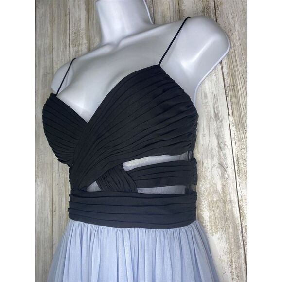 Hailey Logan By Adrianna Papell Chiffon Cut Out Cocktail Evening Dress Size 3/4 - Picture 5 of 12